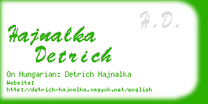 hajnalka detrich business card